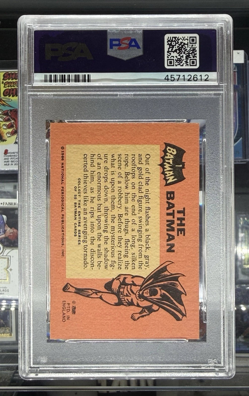 1966 A & BC BATMAN (BLACK BAT ON FRONT) #1 THE BATMAN PSA 8 HIGHEST GRADED COPY!
