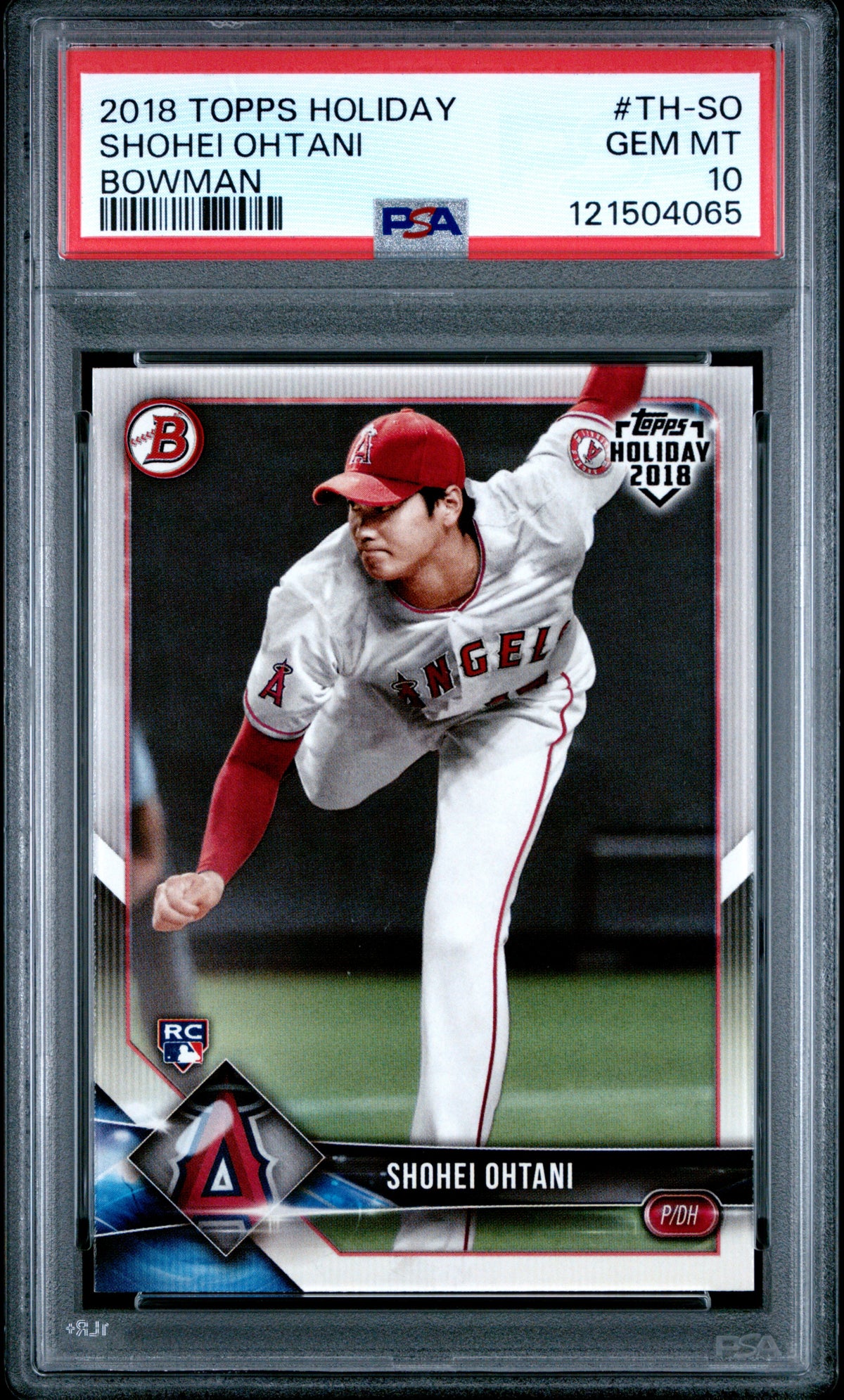 2018 TOPPS HOLIDAY BOWMAN #TH-SO SHOHEI OHTANI BOWMAN PSA 10 GEM MINT