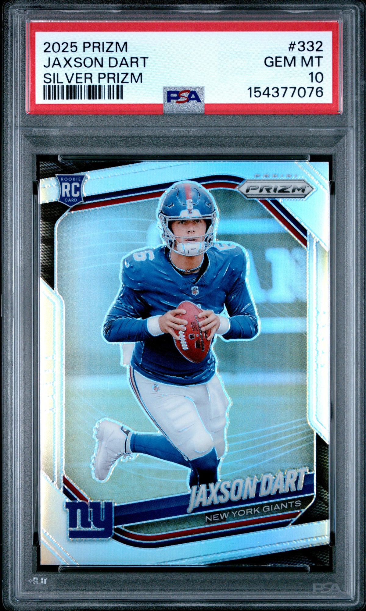 2025 PANINI PRIZM #332 JAXSON DART SILVER PRIZM PSA 10 GEM MINT