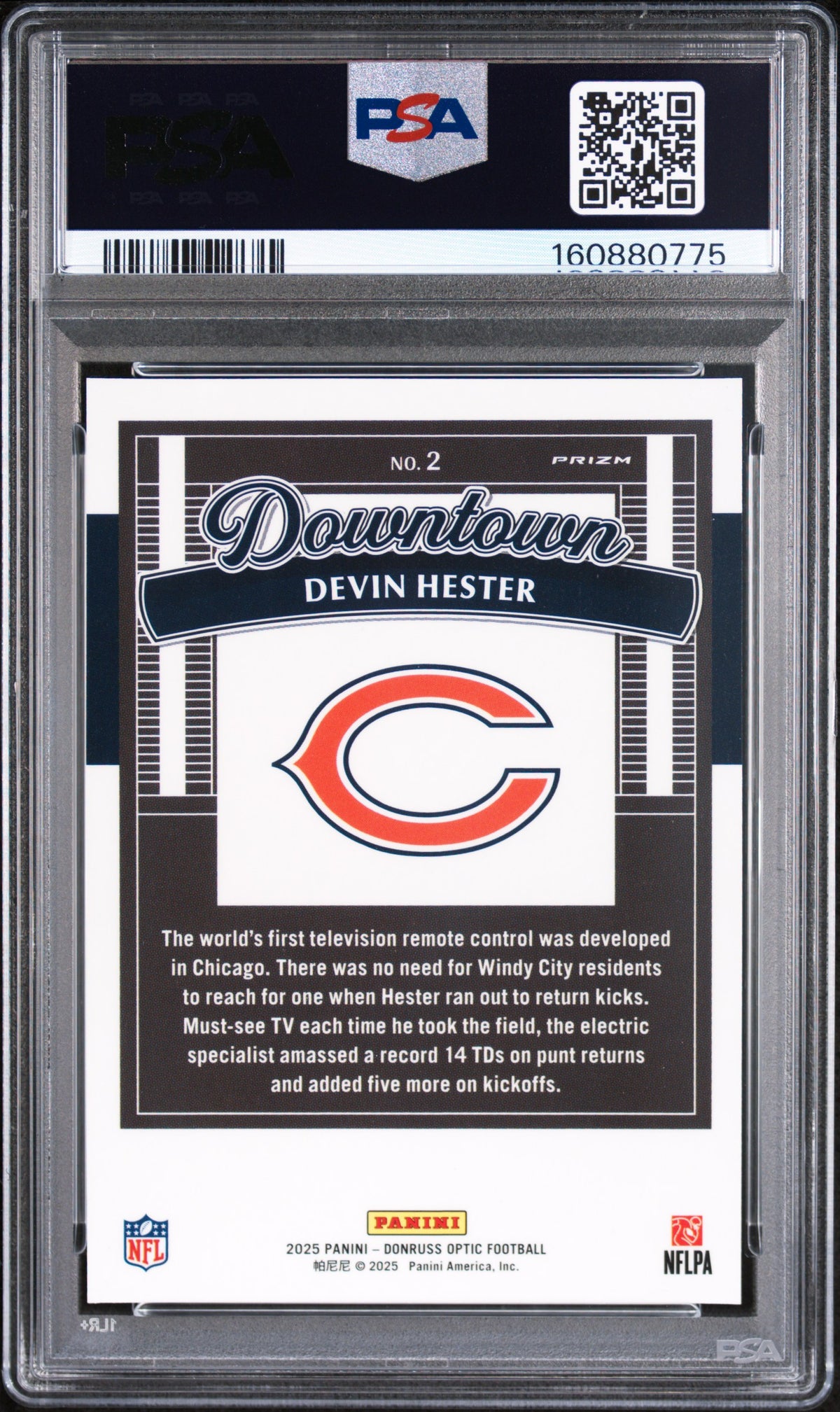 2025 PANINI DONRUSS OPTIC DOWNTOWN LEGENDS #2 DEVIN HESTER PSA 10 GEM MINT