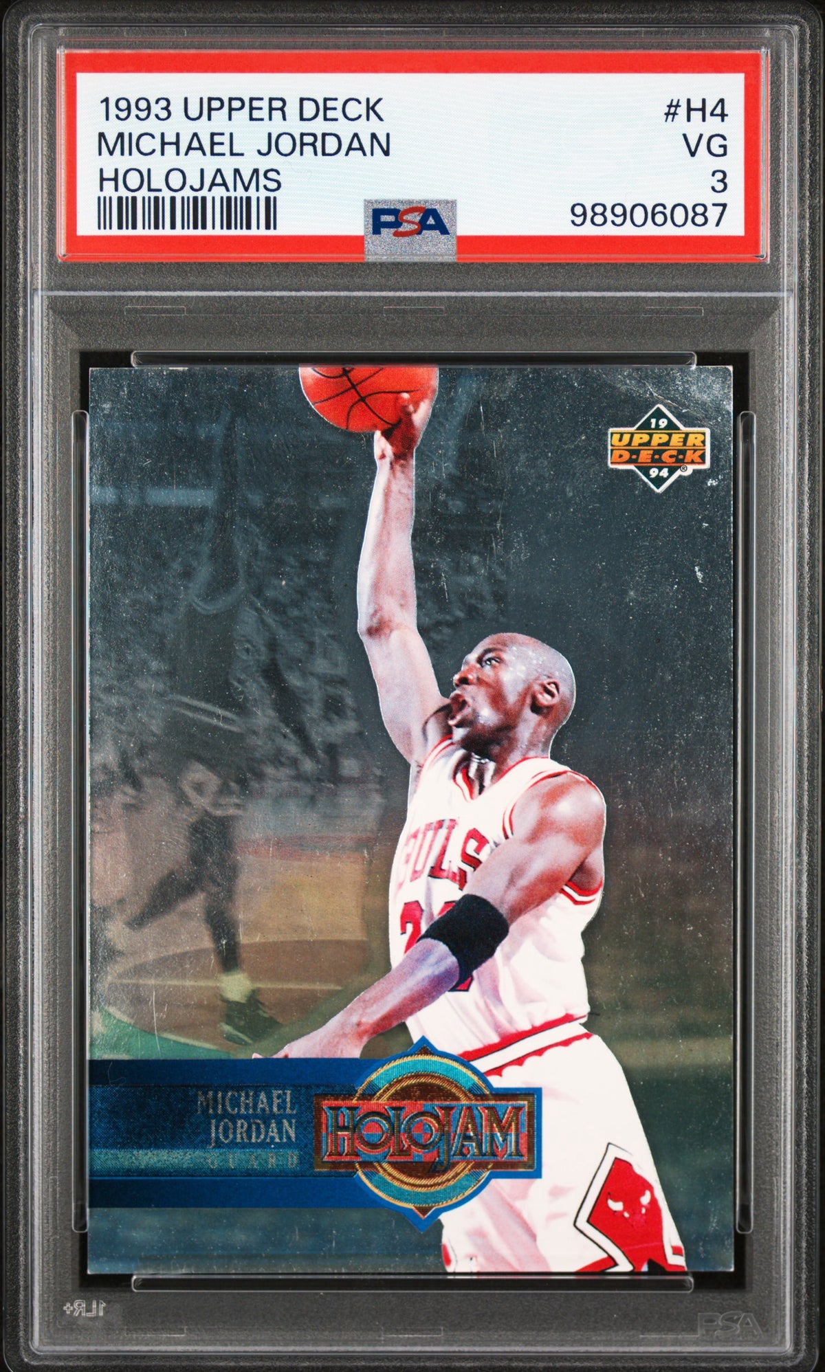 1993 UPPER DECK MICHAEL JORDAN #H4 HOLOGRAMS PSA 3