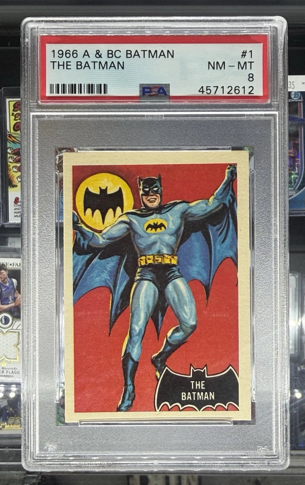 1966 A & BC BATMAN (BLACK BAT ON FRONT) #1 THE BATMAN PSA 8 HIGHEST GRADED COPY!