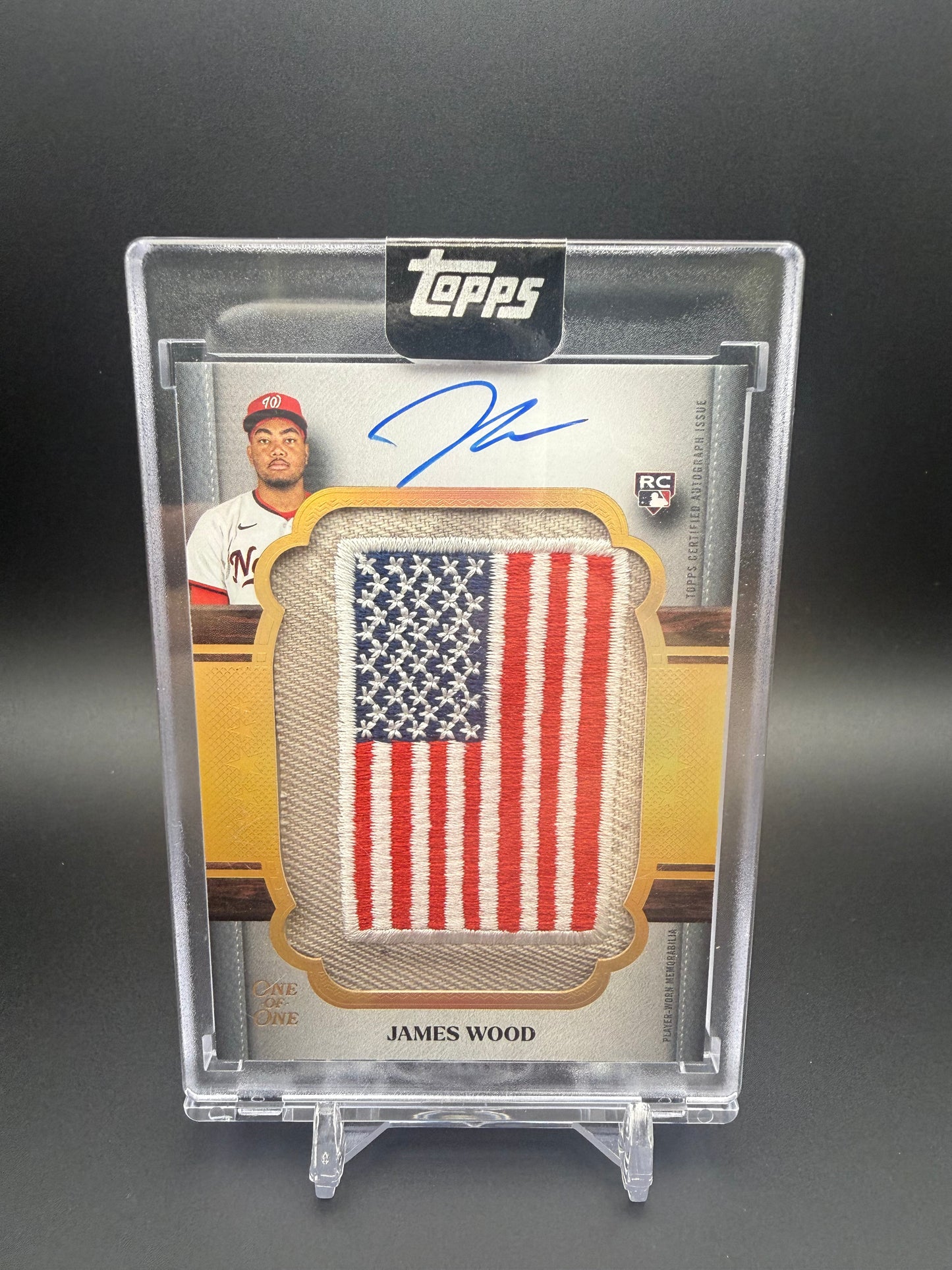 2025 TOPPS FIVE STAR JAMES WOOD ROOKIE PATCH AUTO 1/1 AMERICAN FLAG LOGO ONE OF ONE AUTOGRAPH