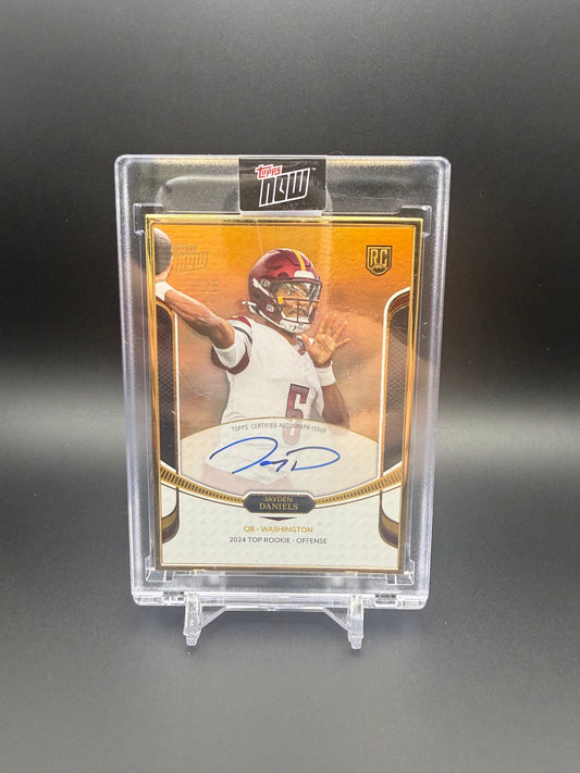 2024 TOPPS NOW JAYDEN DANIELS AUTOGRAPH #/25 ORANGE AUTO