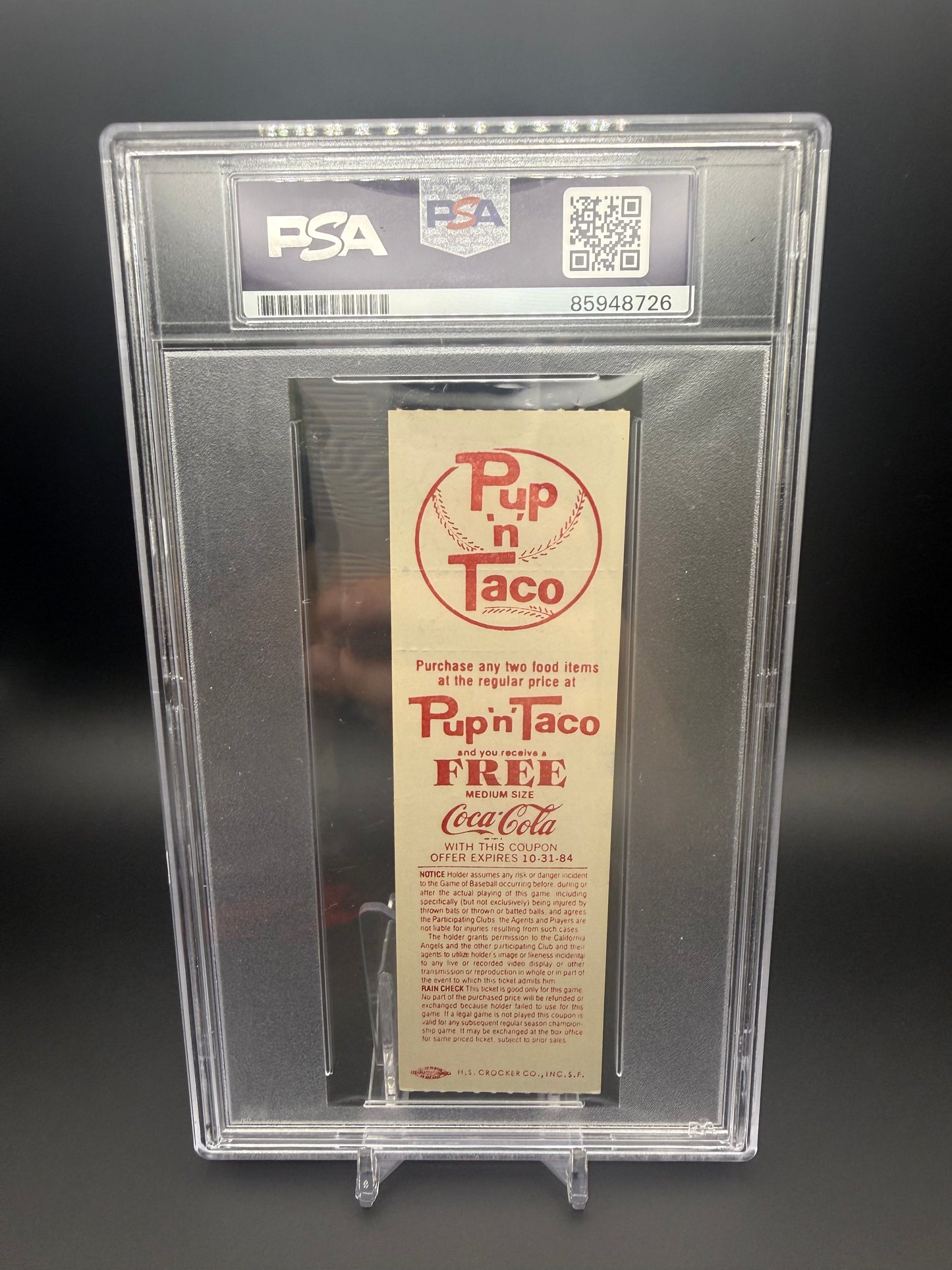 Reggie Jackson 500th Home Run Signed Ticket September 17, 1984 PSA DNA AUTOGRAPH