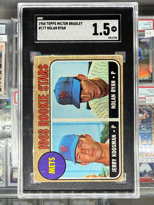 1968 TOPPS NOLAN RYAN #177 SGC 1.5 FR ROOKIE
