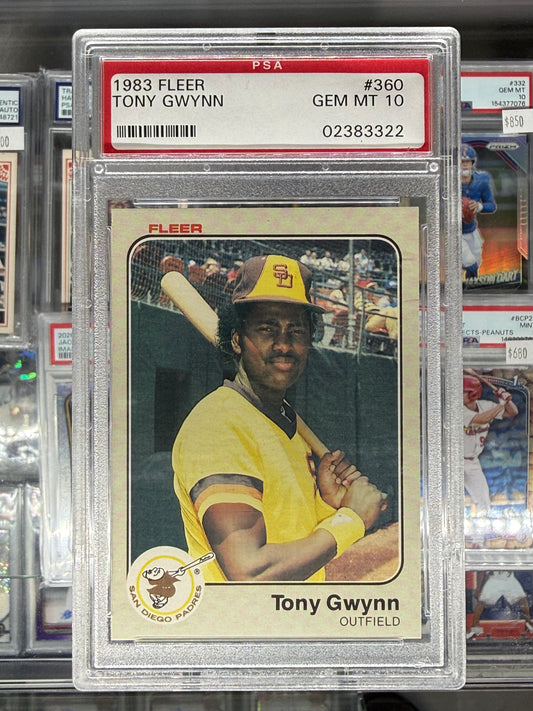 1983 FLEER TONY GWYNN #360 PSA 10 GEM MINT ROOKIE