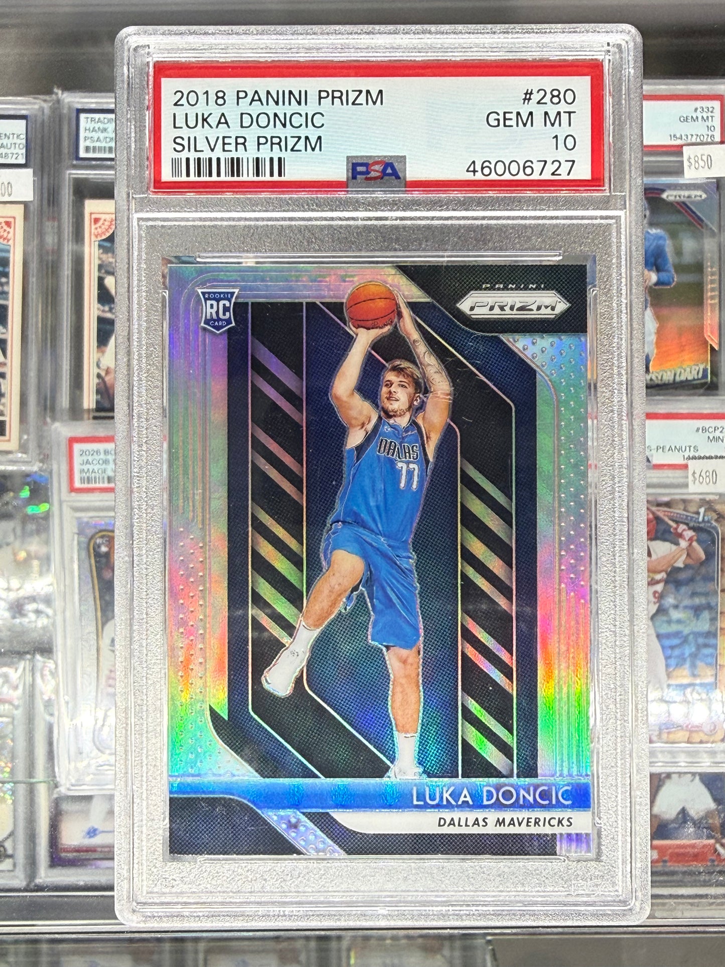 2018 PANINI PRIZM LUKA DONCIC SILVER PRIZM #280 PSA 10 GEM MINT