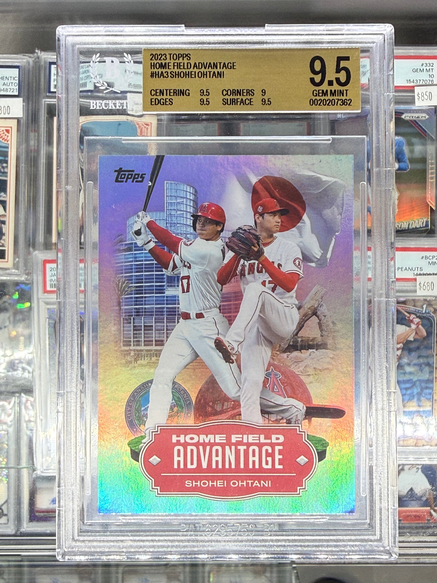 2023 TOPPS HOME FIELD ADVANTAGE #HA3 SHOHEI OHTANI BGS 9.5 GEM MINT