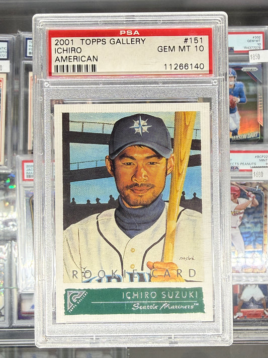 2001 TOPPS GALLERY #151 ICHIRO SUZUKI PSA 10 GEM MINT